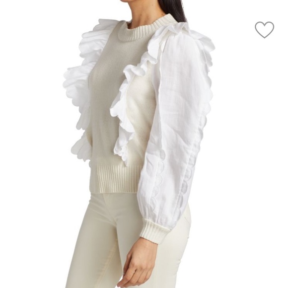 NWT Sea New York Ruffle Combo Sweater - Picture 2 of 13